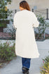 Graphic Floral Sleeve Open Front Longline Cardigan