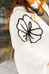 Graphic Floral Sleeve Open Front Longline Cardigan