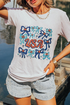 Graphic Letter And Bow Print Short Sleeve Tee
