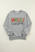 Graphic Letter Merry Christmas Drop Shoulder Sweatshirt