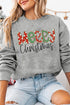 Graphic Letter Merry Christmas Drop Shoulder Sweatshirt