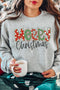 Graphic Letter Merry Christmas Drop Shoulder Sweatshirt