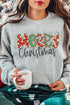 Graphic Letter Merry Christmas Drop Shoulder Sweatshirt
