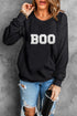 Graphic Letter Patch Varsity Crewneck Sweatshirt