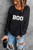 Graphic Letter Patch Varsity Crewneck Sweatshirt