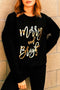 Graphic Letter Print Crew Neck Long Sleeve Sweatshirt