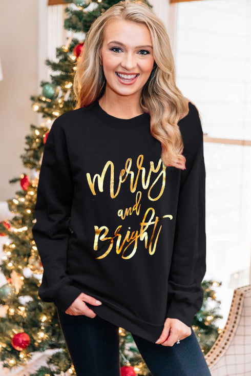 Graphic Letter Print Crew Neck Long Sleeve Sweatshirt