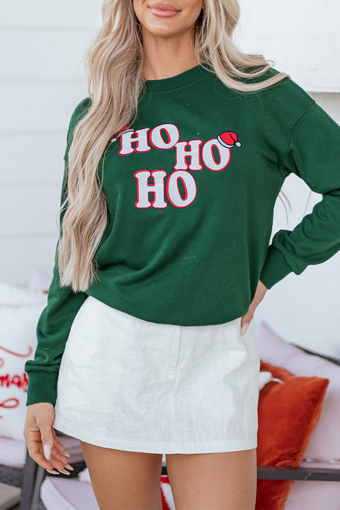 Graphic Letter Print Crew Neck Pullover Sweatshirt