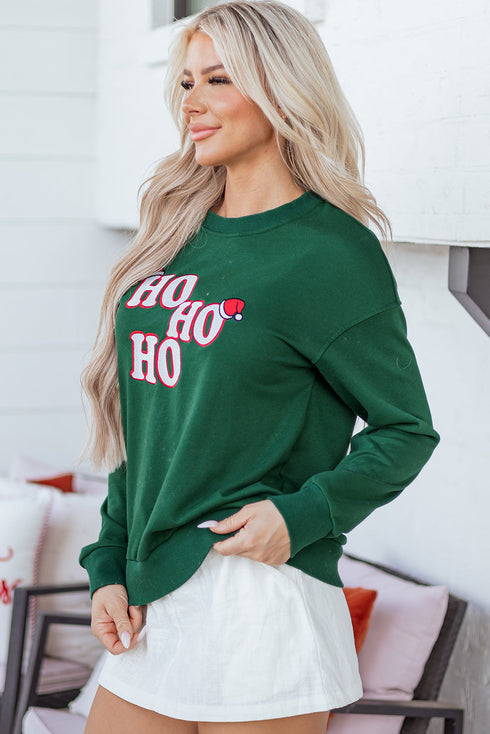 Graphic Letter Print Crew Neck Pullover Sweatshirt