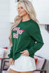 Graphic Letter Print Crew Neck Pullover Sweatshirt
