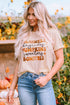 Graphic Letter Print Crew Neck Short Sleeve Tee