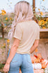 Graphic Letter Print Crew Neck Short Sleeve Tee