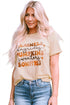 Graphic Letter Print Crew Neck Short Sleeve Tee