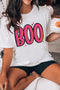 Graphic Letter Print Crew Neck Short Sleeve Tee