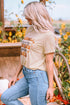 Graphic Letter Print Crew Neck Short Sleeve Tee
