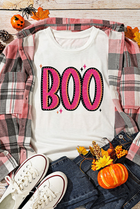 Graphic Letter Print Crew Neck Short Sleeve Tee