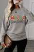 Graphic Letter Print Extended Cuff Dolman Long Sleeve Tee