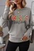 Graphic Letter Print Extended Cuff Dolman Long Sleeve Tee