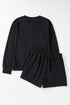 Graphic Letter Print Rugby Football Pullover Short Set
