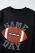 Graphic Letter Print Rugby Football Pullover Short Set