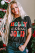 Graphic Letter Print Short Sleeve Crew Neck Tee