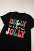 Graphic Letter Print Short Sleeve Crew Neck Tee