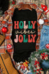 Graphic Letter Print Short Sleeve Crew Neck Tee