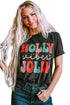 Graphic Letter Print Short Sleeve Crew Neck Tee