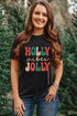 Graphic Letter Print Short Sleeve Crew Neck Tee