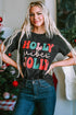 Graphic Letter Print Short Sleeve Crew Neck Tee