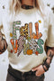 Graphic Lettering Print Cotton Blend Jersey Tee