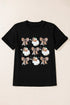 Graphic Print Crew Neck Short Sleeve Soft Tee