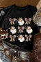 Graphic Print Crew Neck Short Sleeve Soft Tee