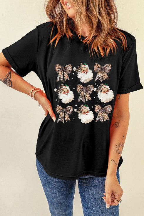 Graphic Print Crew Neck Short Sleeve Soft Tee