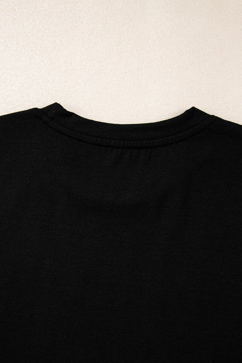 Graphic Print Crew Neck Short Sleeve Soft Tee