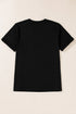Graphic Print Crew Neck Short Sleeve Soft Tee
