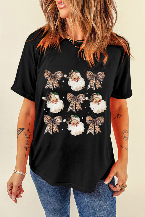 Graphic Print Crew Neck Short Sleeve Soft Tee