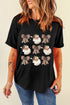 Graphic Print Crew Neck Short Sleeve Soft Tee