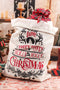 Graphic Print Drawstring Closure Polyester Gift Sack