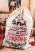 Graphic Print Drawstring Closure Polyester Gift Sack