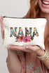 Graphic Print Faux Leather Zipper Cosmetic Bag