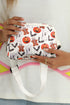 Graphic Print Nylon Wide Strap Square Crossbody Bag