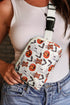 Graphic Print Nylon Wide Strap Square Crossbody Bag