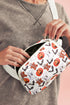 Graphic Print Nylon Wide Strap Square Crossbody Bag