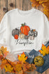 Graphic Print Pumpkin Crew Neck Pullover Sweatshirt