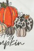 Graphic Print Pumpkin Crew Neck Pullover Sweatshirt