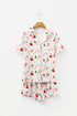 Graphic Print Short Sleeve Button Down Pajama Set