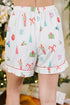 Graphic Print Short Sleeve Button Front Pajama Set