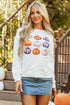 Graphic Pumpkin Print Long Sleeve Crew Neck Sweatshirt