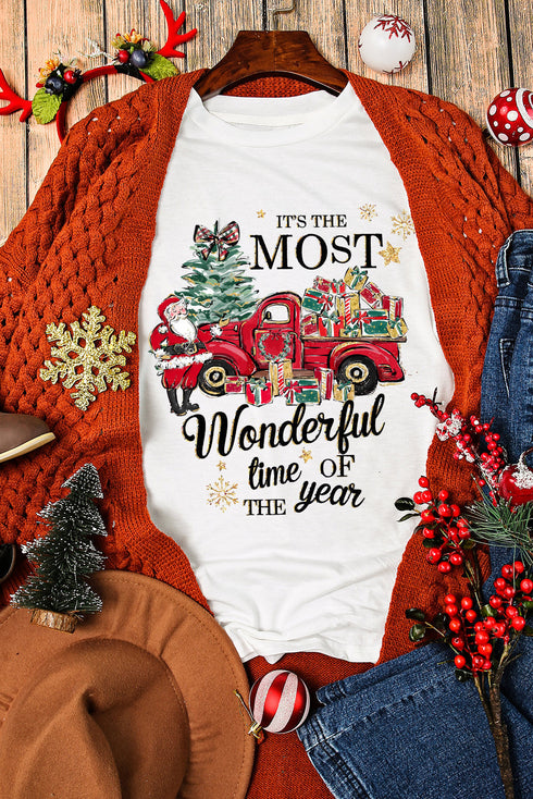 Graphic Slogan Print Crew Neck Short Sleeve Tee